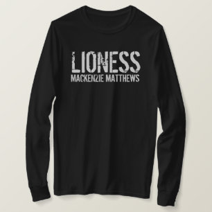T-shirt Lioness Personalized Black Women’s Long Sleeve