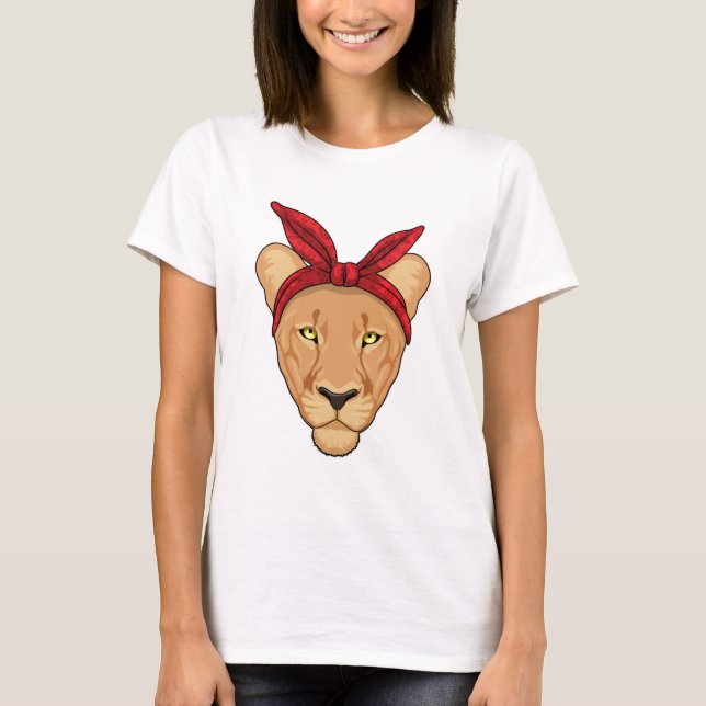 T-shirt Lioness with bandana (Devant)