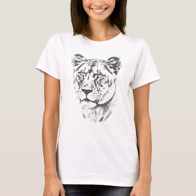 T-shirt Lioness Yellow Eyes (Devant)