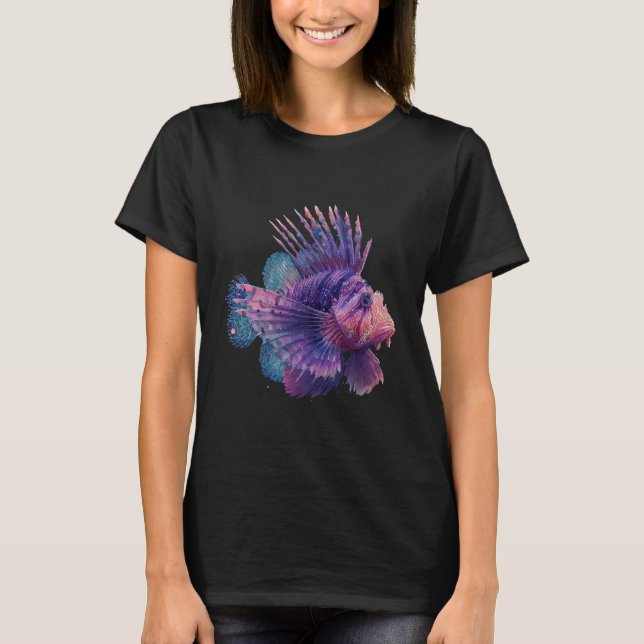 T-shirt Lionfish Marine Biology Animal Sea Ocean Lion Fish (Devant)