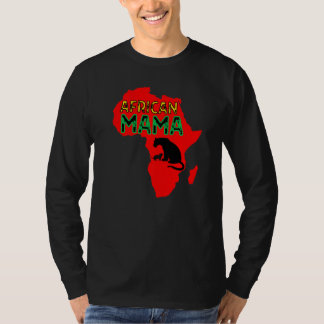 T-shirt Lionne africaine maman rouge