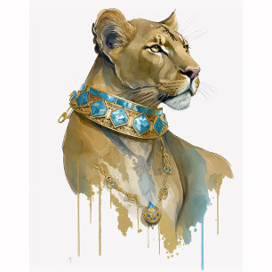T-shirt Lionne aquarelle 4