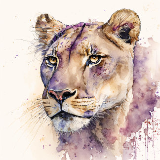 T-shirt Lionne d'aquarelle 5