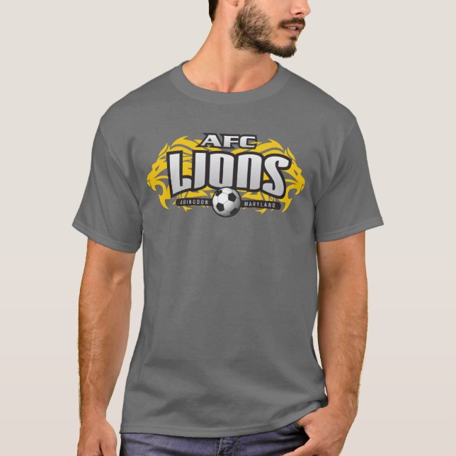 T-shirt Lions de CAF gris-foncé (avec #) (Devant)