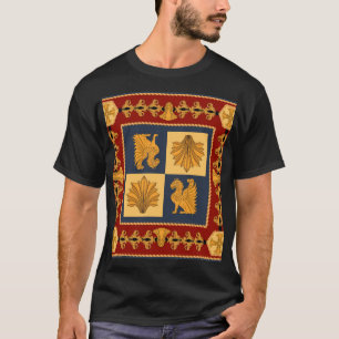 T-shirt Lions d'or : design foulard Art Nouveau