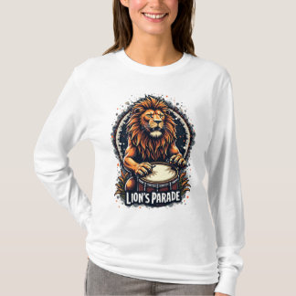 T-shirt Lion's Drum Parade drôle d'art : Majestic Lion Imp