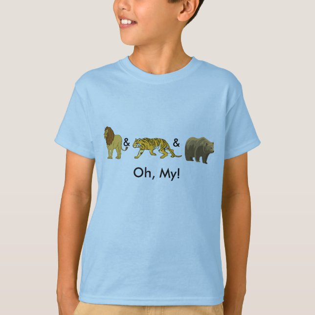 T-shirt Lions et tigres et ours, oh, mes ! (Devant)