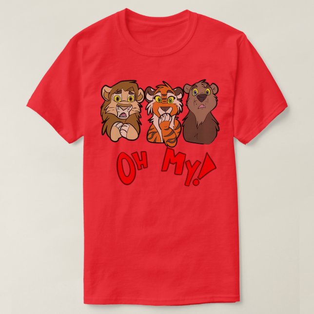 T-shirt Lions et tigres et ours Oh My (Design devant)
