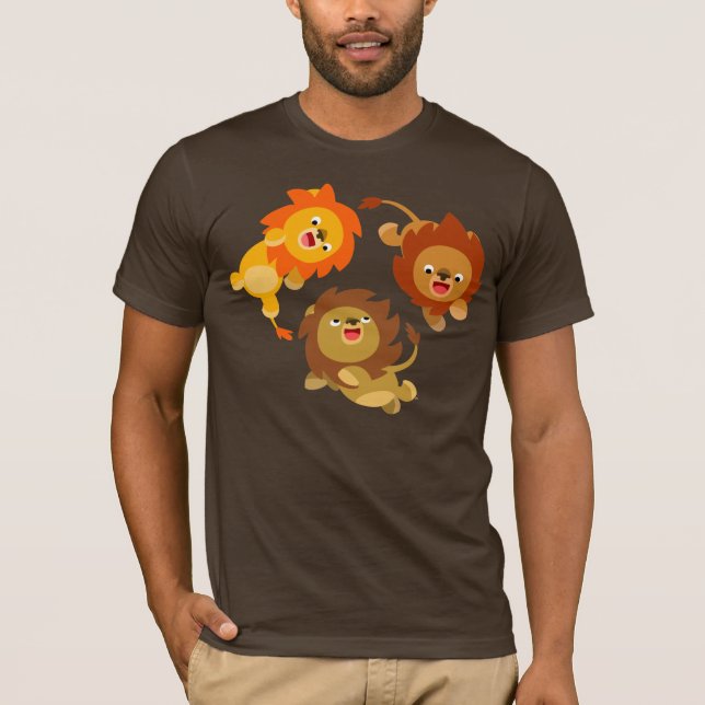 T-shirt Lions sans caricature mignonne (Devant)