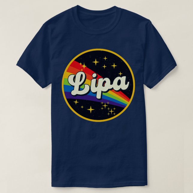 T-shirt Lipa Rainbow Dans L'Espace Style Vintage (Design devant)
