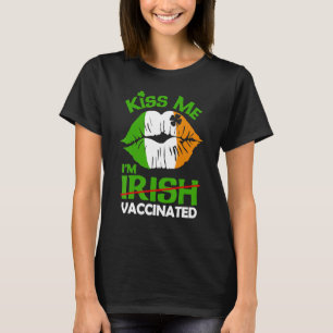 T-shirt Lips Kiss Me I M Irish Vacciné Irlande St Patri