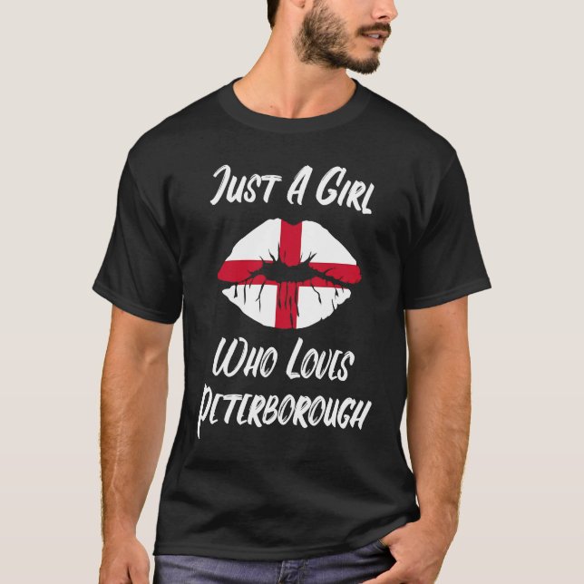 T-shirt Lips Mouth Love Saint George's Cross Flag Peterbor (Devant)