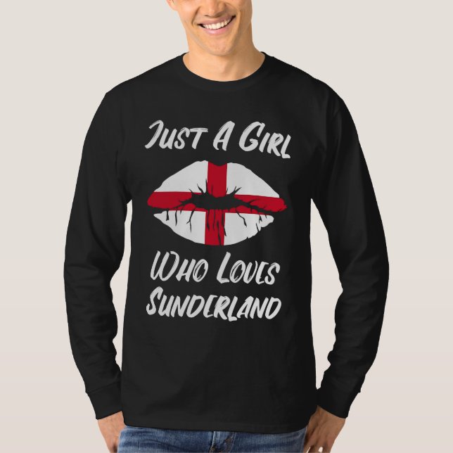 T-shirt Lips Mouth Love Saint George's Cross Flag Sunderla (Devant)