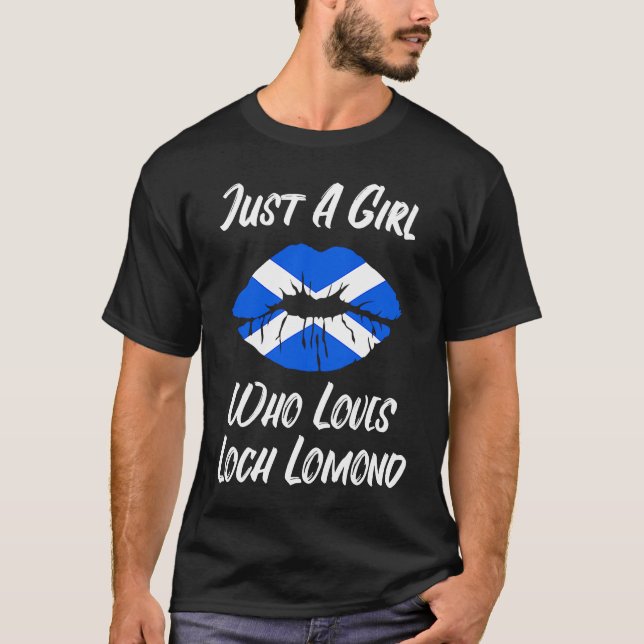 T-shirt Lips Mouth Love Scottish Flag Hole Lomond (Devant)