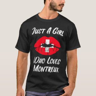 T-shirt Lips Mouth Love Suisse Drapeau Montreux