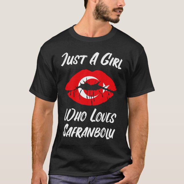 T-shirt Lips Mouth Love Turkish Flag Saffranbolu (Devant)