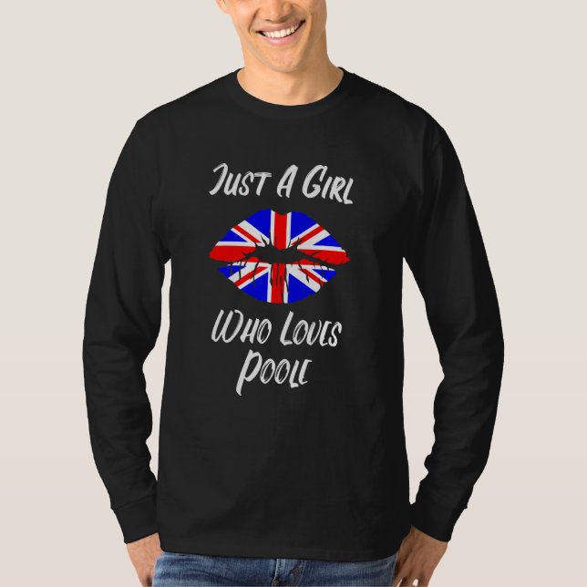 T-shirt Lips Mouth Love Union Jack Flag Poole (Devant)
