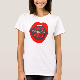 T-shirt lips pop art pas moyen pas de consentement sensibi