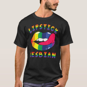 T-shirt Lipstick Lesbian Cool Lèvres Colorées Lgbt Lgbtq P