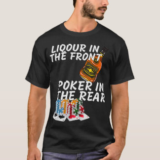 T-shirt Liqueur Dans Le Poker Avant À L'Arrière _2