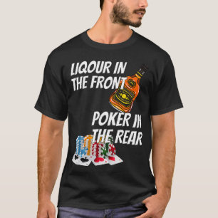 T-shirt Liqueur Dans Le Poker Avant À L'Arrière _3 