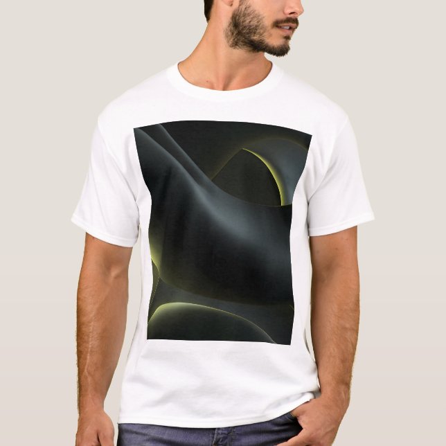T-shirt Liquid Chrome Abstract: Dark Iridescence (Devant)