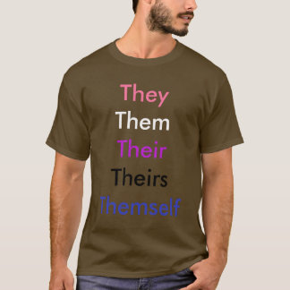 T-shirt Liquide de genre Pronoun personnalisé