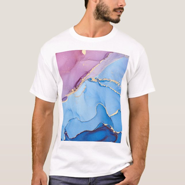 T-shirt Liquide de teintes translucides : Encre d'alcool A (Devant)
