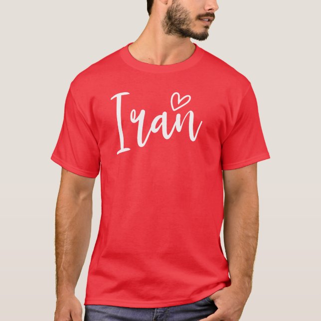 T-shirt L'Iran Cœur Femmes Amour Iran (Devant)