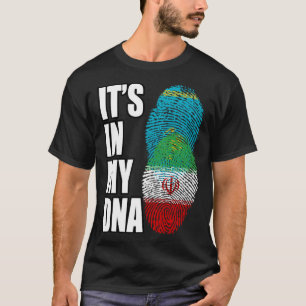 T-shirt L'Iran Et Le Kazakhstan Mélangent Le Drapeau Du Pa