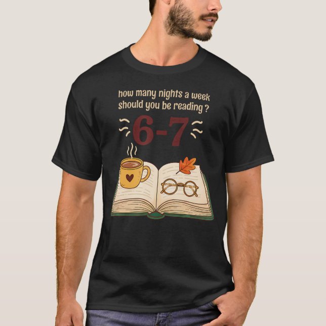 T-shirt Lire 67 Nuits Lecture Drôle (Devant)