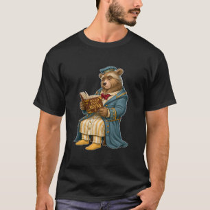 T-shirt Lire après l'heure du coucher Ours endormi bibliop
