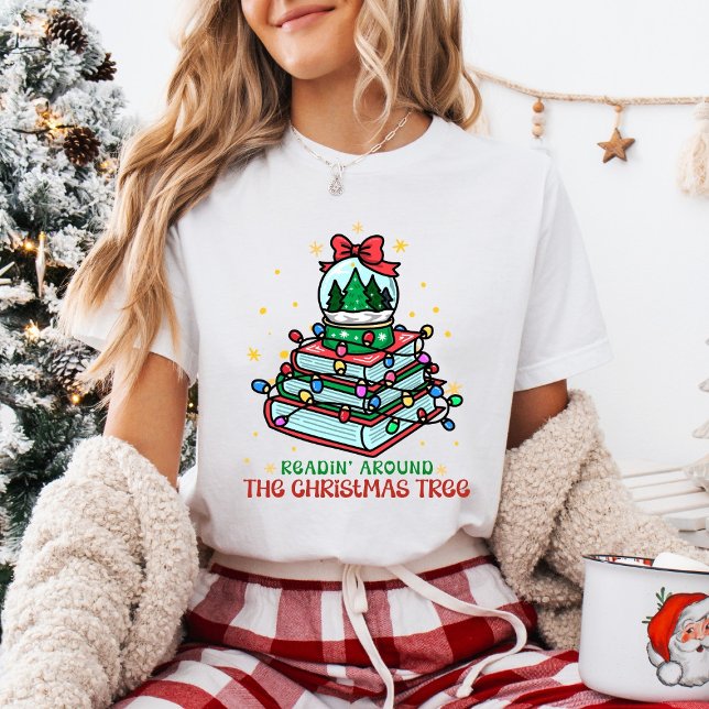 T-shirt Lire autour de l'arbre de Noël  (Créateur téléchargé)