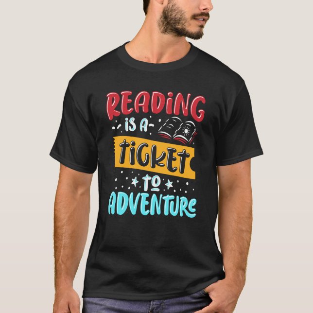 T-shirt Lire Billet Aventure Bibliothèque Enseignant B (Devant)