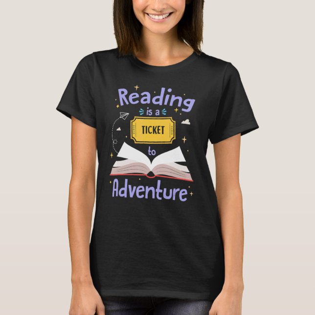 T-shirt Lire Billet Aventure Bibliothèque Enseignant B (Devant)
