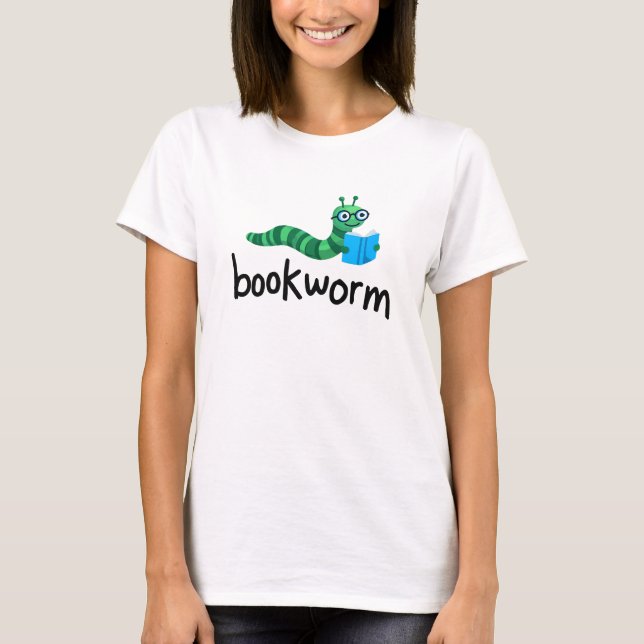 T-shirt Lire Buddy Cute Bookwort Avec Livre (Devant)