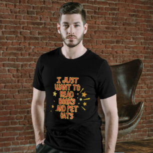 T-shirt Lire des livres et des chats d'animaux de compagni