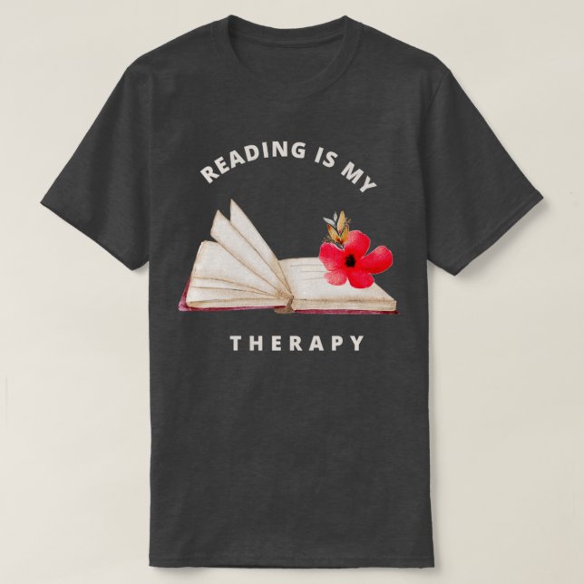 T-shirt Lire est ma thérapie 45 (Design devant)