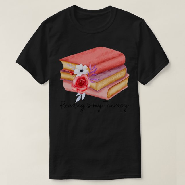 T-shirt Lire est ma thérapie 64 (Design devant)