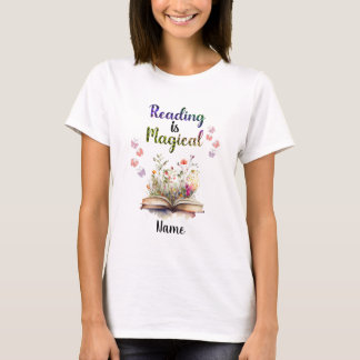 T-shirt Lire est Magique Livre Amateurs Citer tendance Whi