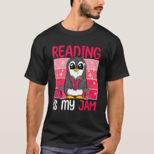 T-shirt Lire Est Mon Jam J'Aime Lire Livre Drôle Pengui