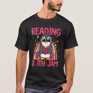 T-shirt Lire Est Mon Jam J'Aime Lire Livre Penguin