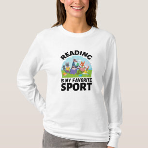 T-shirt Lire Est Mon Sport Préféré Animaux Lire Livres