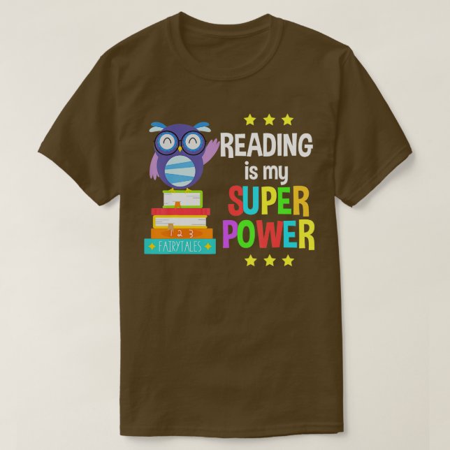 T-shirt Lire est My Super Power Girl Book Lover Reader (Design devant)