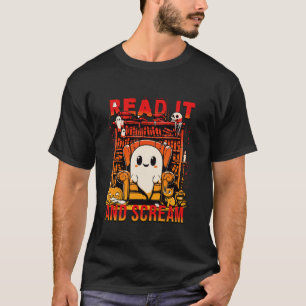 T-shirt Lire et crier Ghost Funny Haunted Livre Nook A