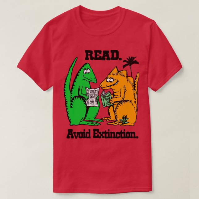 T-shirt Lire Évitez l'extinction (Design devant)