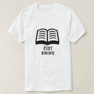 T-shirt Lire le livre en tchèque