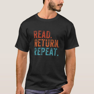 T-shirt Lire le retour Répéter Cute Librarian Worker B