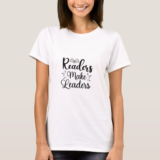 T-shirt Lire Lecture Art Lecteurs Font Leaders (Devant)