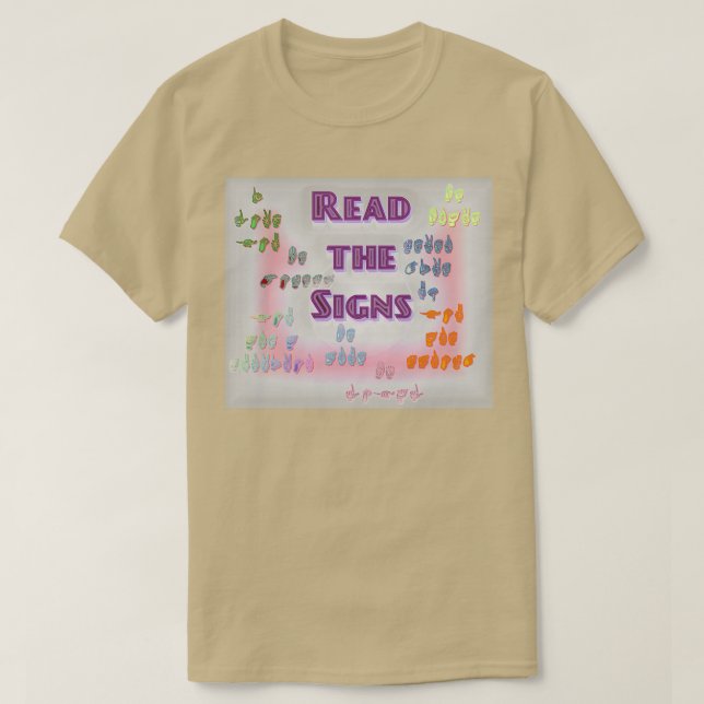 T-shirt Lire les signes de vie Signs (Design devant)